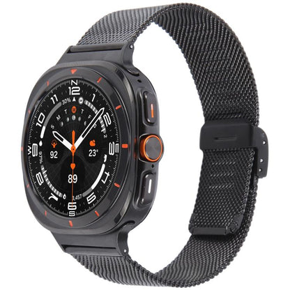 For Samsung Galaxy Watch Ultra 47mm / Ultra 2025 xDfind Milanese Metal Buckle Watch Band(Black) by xDfind