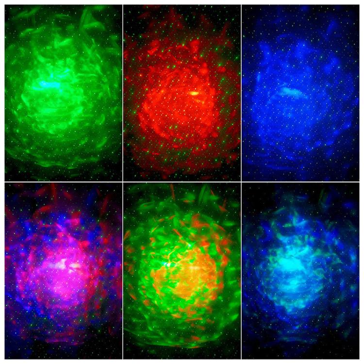 Remote Control Elliptical Starry Projection Lamp Atmosphere Light, Style:Basic Version(White) by bashfashion