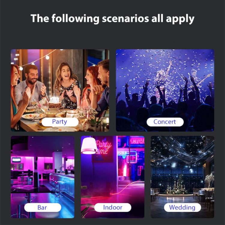 Remote Control Elliptical Starry Projection Lamp Atmosphere Light, Style:Bluetooth Version(White) by bashfashion