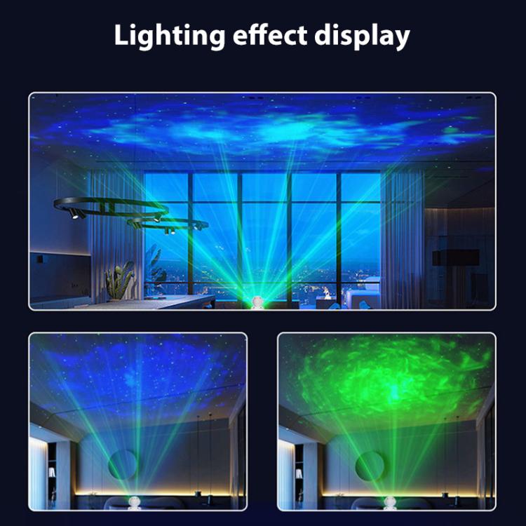 Astronaut Starry Projection Lamp Remote Control Laser Light, Style:Basic Version(White) by bashfashion