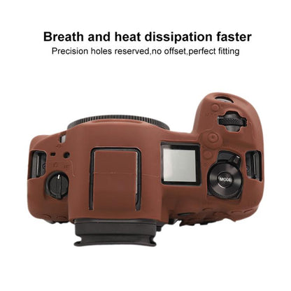 For Canon EOS R5 Mark II / R5II Glossy Soft Silicone Protective Case(Coffee) by bashfashion