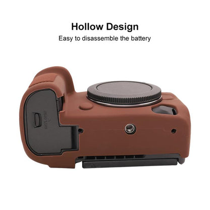 For Canon EOS R5 Mark II / R5II Glossy Soft Silicone Protective Case(Coffee) by bashfashion