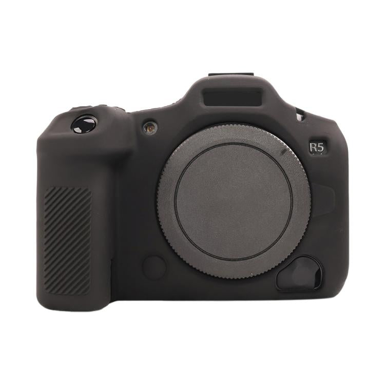 For Canon EOS R5 Mark II / R5II Glossy Soft Silicone Protective Case(Black) by bashfashion