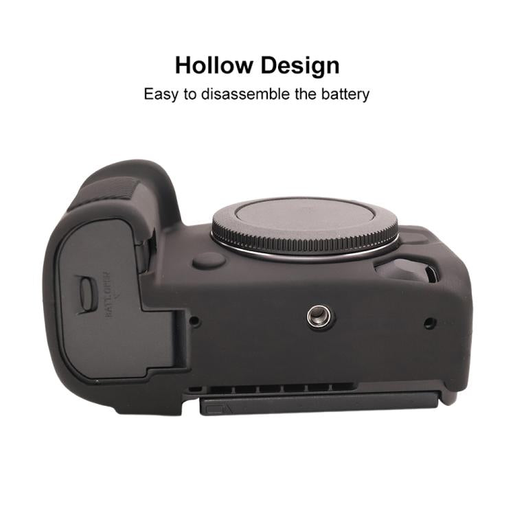 For Canon EOS R5 Mark II / R5II Glossy Soft Silicone Protective Case(Black) by bashfashion