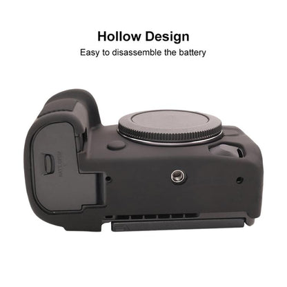 For Canon EOS R5 Mark II / R5II Glossy Soft Silicone Protective Case(Black) by bashfashion