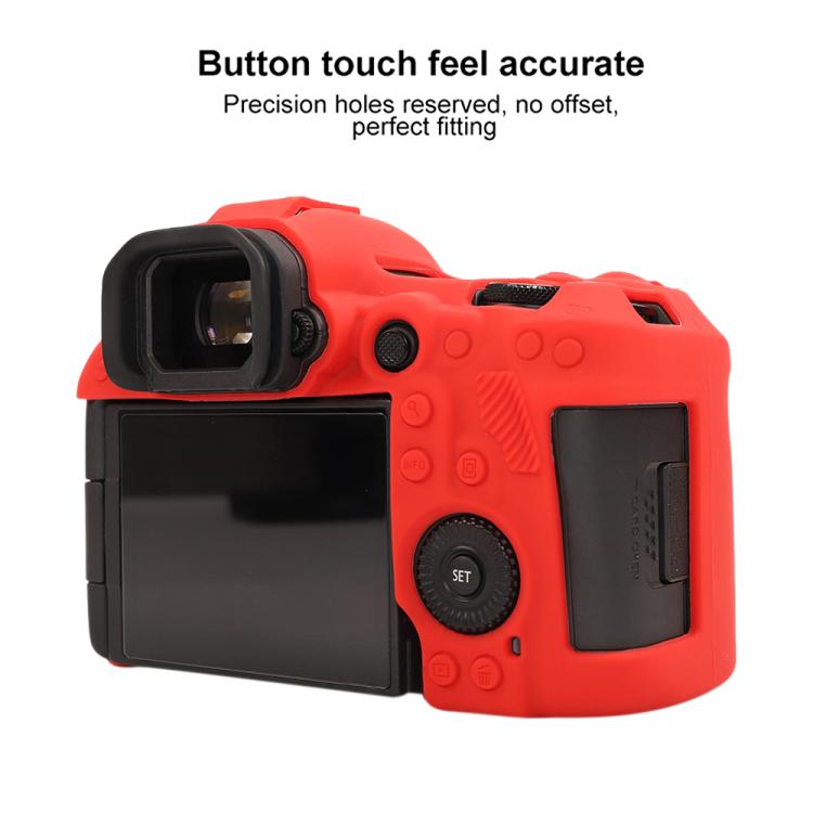 For Canon EOS R5 Mark II / R5II Glossy Soft Silicone Protective Case(Red) by bashfashion