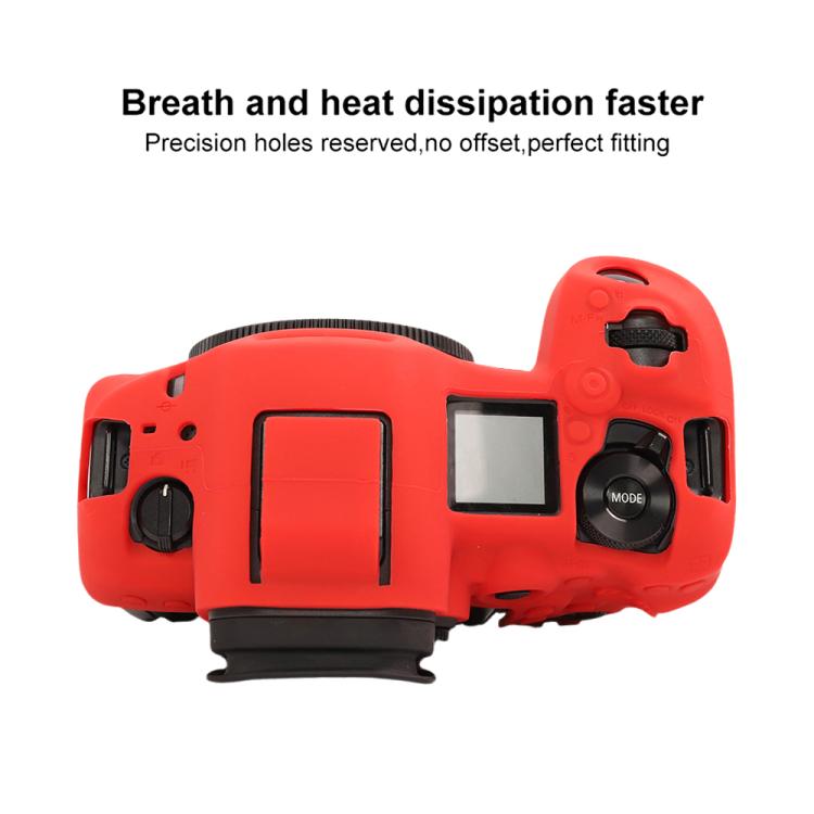 For Canon EOS R5 Mark II / R5II Glossy Soft Silicone Protective Case(Red) by bashfashion