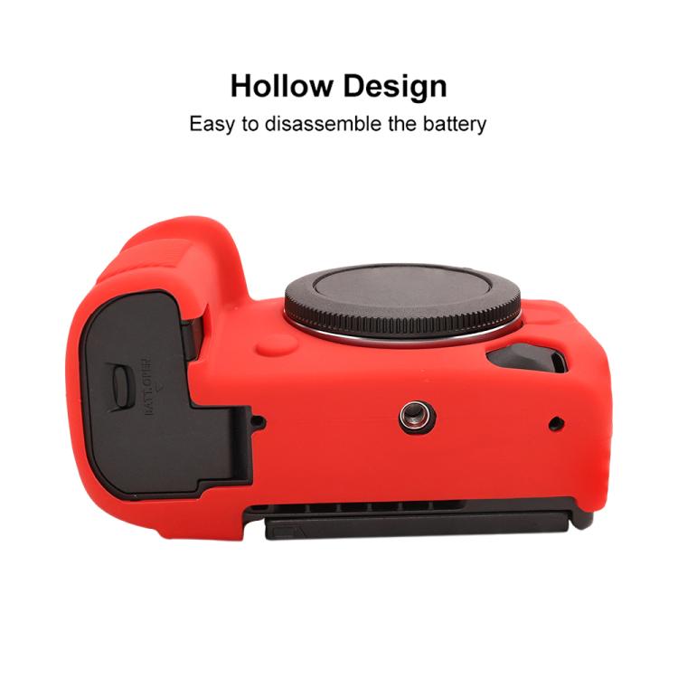 For Canon EOS R5 Mark II / R5II Glossy Soft Silicone Protective Case(Red) by bashfashion