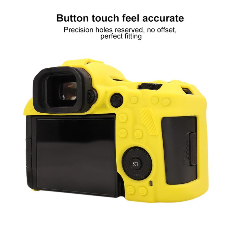 For Canon EOS R5 Mark II / R5II Glossy Soft Silicone Protective Case(Yellow) by bashfashion
