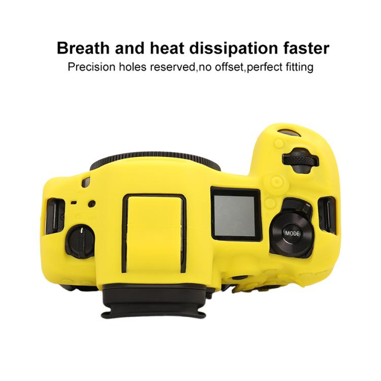 For Canon EOS R5 Mark II / R5II Glossy Soft Silicone Protective Case(Yellow) by bashfashion