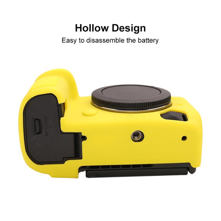 For Canon EOS R5 Mark II / R5II Glossy Soft Silicone Protective Case(Yellow) by bashfashion