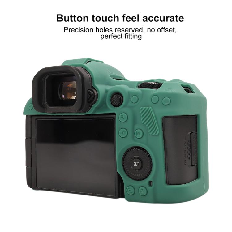 For Canon EOS R5 Mark II / R5II Glossy Soft Silicone Protective Case(Green) by bashfashion