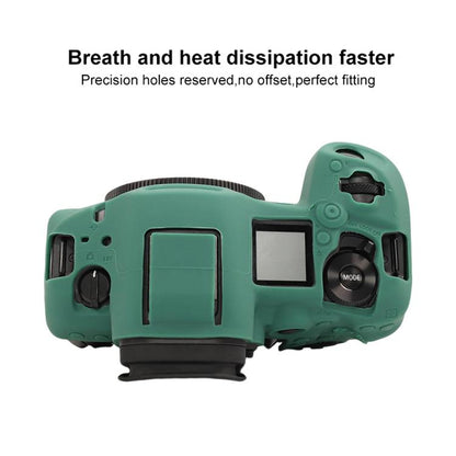 For Canon EOS R5 Mark II / R5II Glossy Soft Silicone Protective Case(Green) by bashfashion