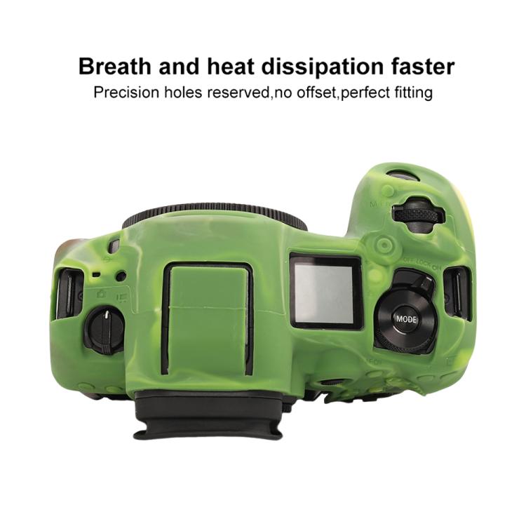 For Canon EOS R5 Mark II / R5II Glossy Soft Silicone Protective Case(Camouflage) by bashfashion