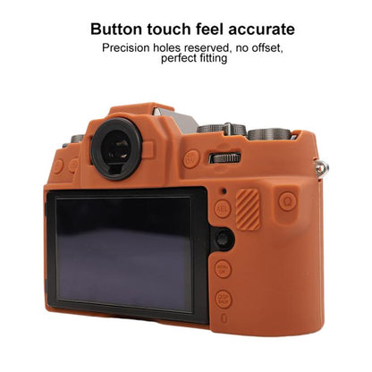 For FUJIFILM X-T50 Glossy Soft Silicone Protective Case(Orange) by bashfashion