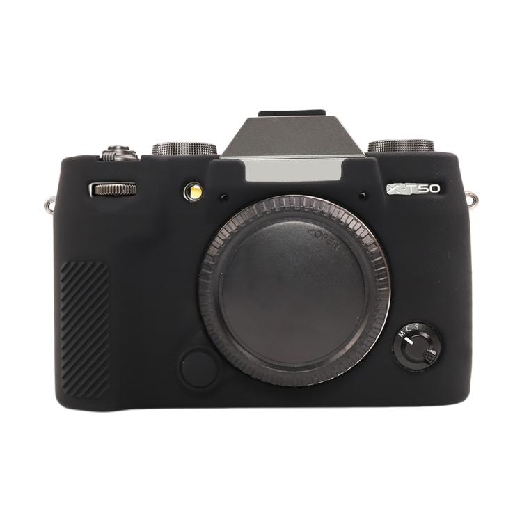 For FUJIFILM X-T50 Glossy Soft Silicone Protective Case(Black) by bashfashion
