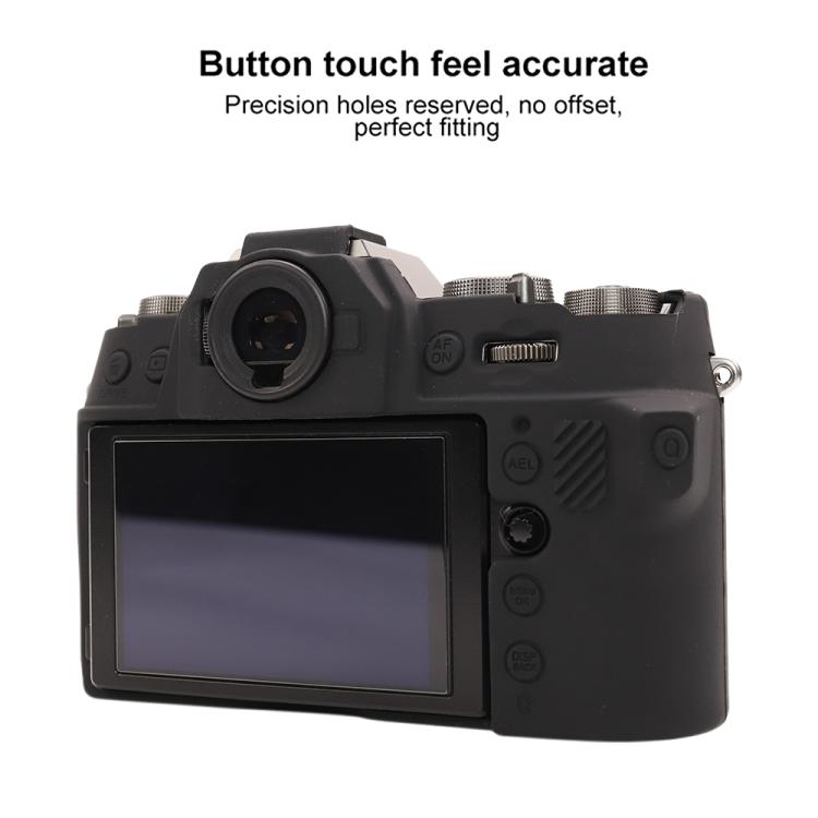 For FUJIFILM X-T50 Glossy Soft Silicone Protective Case(Black) by bashfashion
