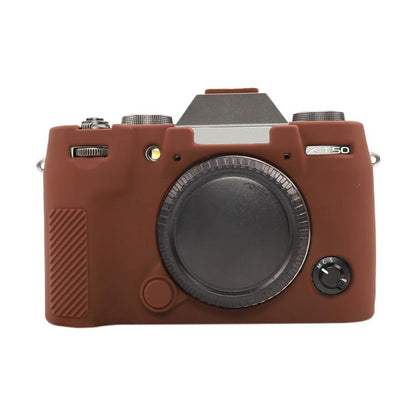 For FUJIFILM X-T50 Glossy Soft Silicone Protective Case(Coffee) by bashfashion