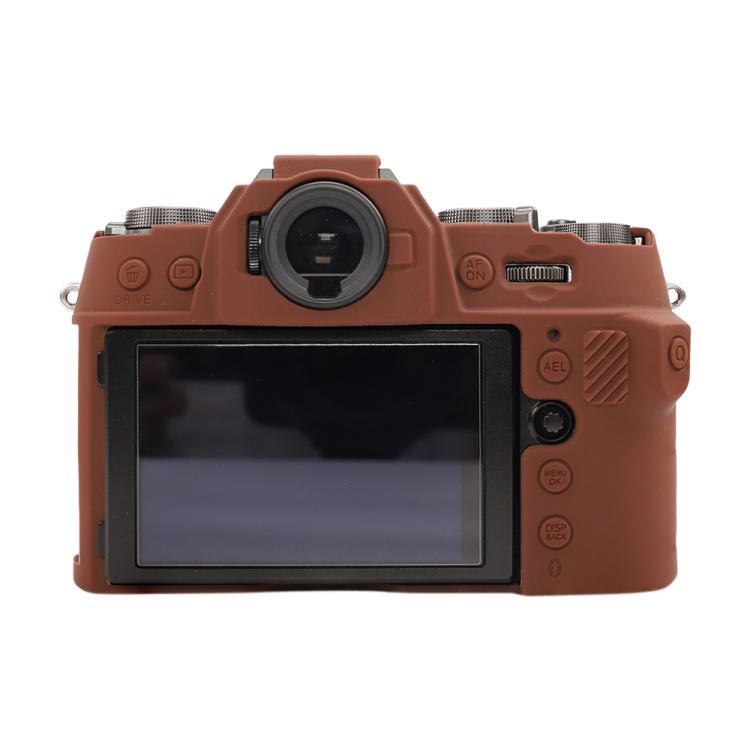 For FUJIFILM X-T50 Glossy Soft Silicone Protective Case(Coffee) by bashfashion