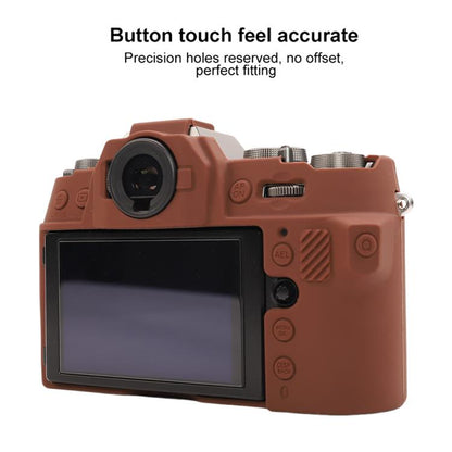 For FUJIFILM X-T50 Glossy Soft Silicone Protective Case(Coffee) by bashfashion
