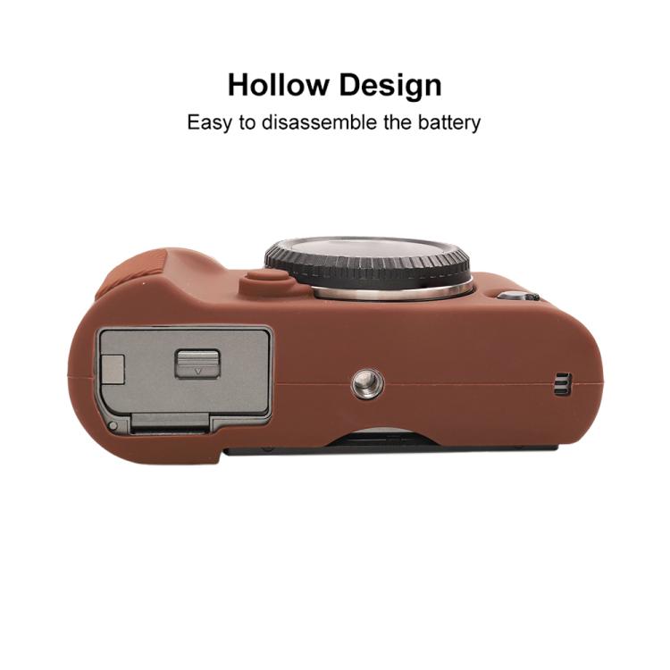 For FUJIFILM X-T50 Glossy Soft Silicone Protective Case(Coffee) by bashfashion