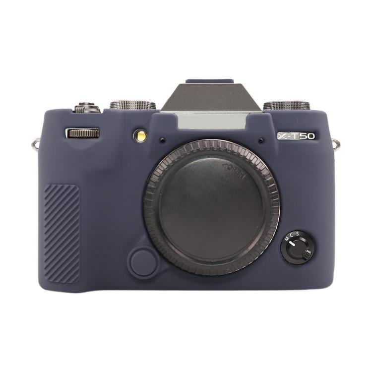For FUJIFILM X-T50 Glossy Soft Silicone Protective Case(Blue) by bashfashion