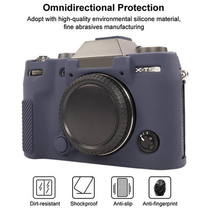 For FUJIFILM X-T50 Glossy Soft Silicone Protective Case(Blue) by bashfashion
