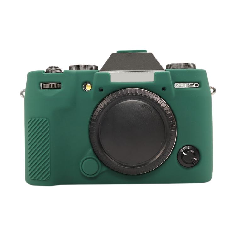 For FUJIFILM X-T50 Glossy Soft Silicone Protective Case(Green) by bashfashion