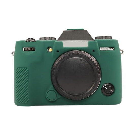 For FUJIFILM X-T50 Glossy Soft Silicone Protective Case(Green) by bashfashion