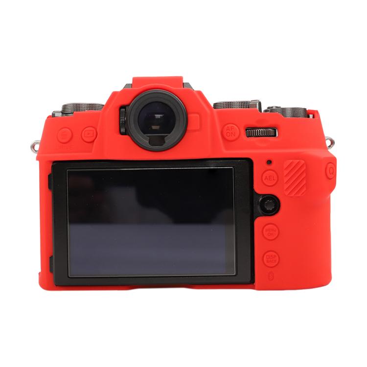 For FUJIFILM X-T50 Glossy Soft Silicone Protective Case(Red) by bashfashion