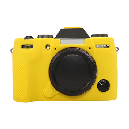 For FUJIFILM X-T50 Glossy Soft Silicone Protective Case(Yellow) by bashfashion