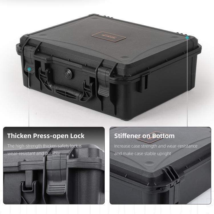 For DJI Mavic 4 Pro Sunnylife Safety Carrying Case Hard Travel Case Large Capacity Waterproof Shock-proof Box(Black) by Sunnylife