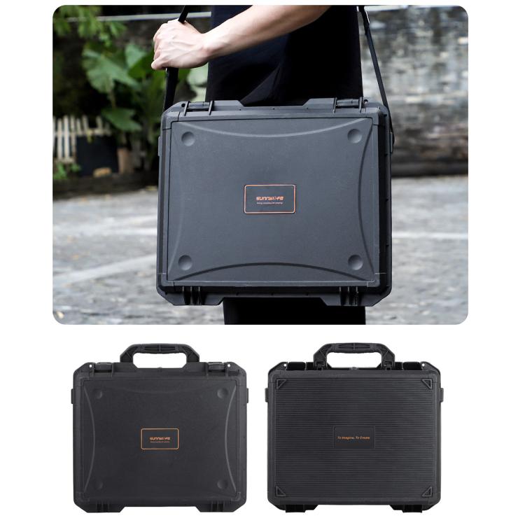 For DJI Mavic 4 Pro Sunnylife Safety Carrying Case Hard Travel Case Large Capacity Waterproof Shock-proof Box(Black) by Sunnylife