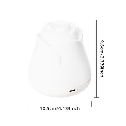 3W Rose Night Light Bedside Touch Sensor Ambient Lighting, Style:USB Power(White) by bashfashion