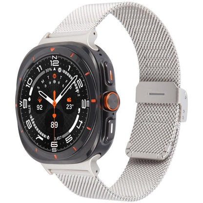 For Samsung Galaxy Watch Ultra 47mm / Ultra 2025 Milanese Integrated Buckle Metal Watch Band(Starlight) by bashfashion