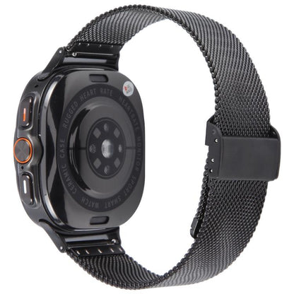 For Samsung Galaxy Watch Ultra 47mm / Ultra 2025 Milanese Integrated Buckle Metal Watch Band(Black) by bashfashion