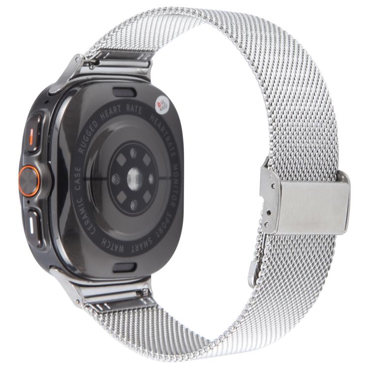 For Samsung Galaxy Watch Ultra 47mm / Ultra 2025 Milanese Integrated Buckle Metal Watch Band(Silver) by bashfashion