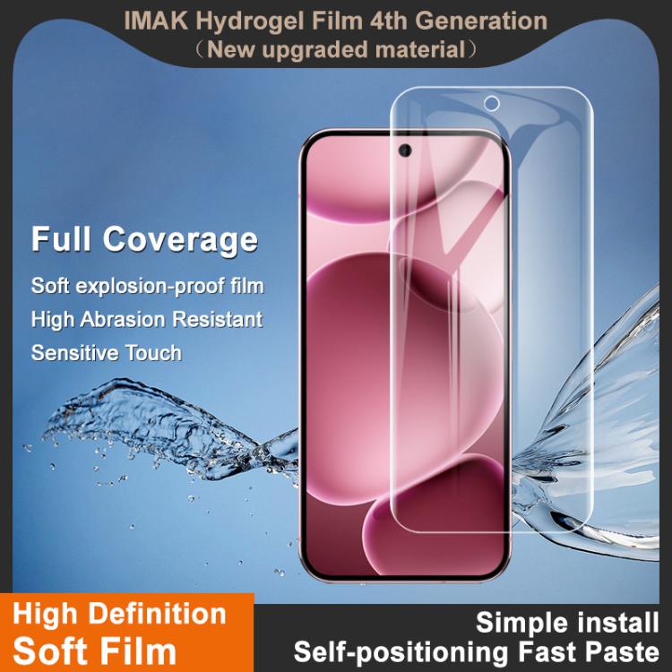 For Google Pixel 10 Pro XL imak 4th Generation Full Coverage Screen Hydrogel Film, Support Fingerprint Unlocking by imak