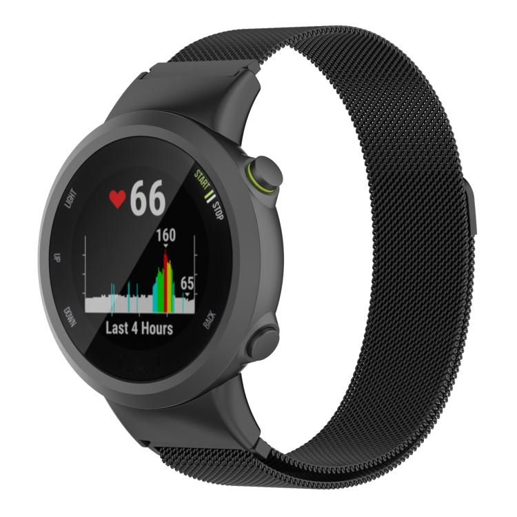 For Garmin Forerunner 45 / 45S / Swim 2 xDfind Milanese Metal Watch Band(Black) by xDfind