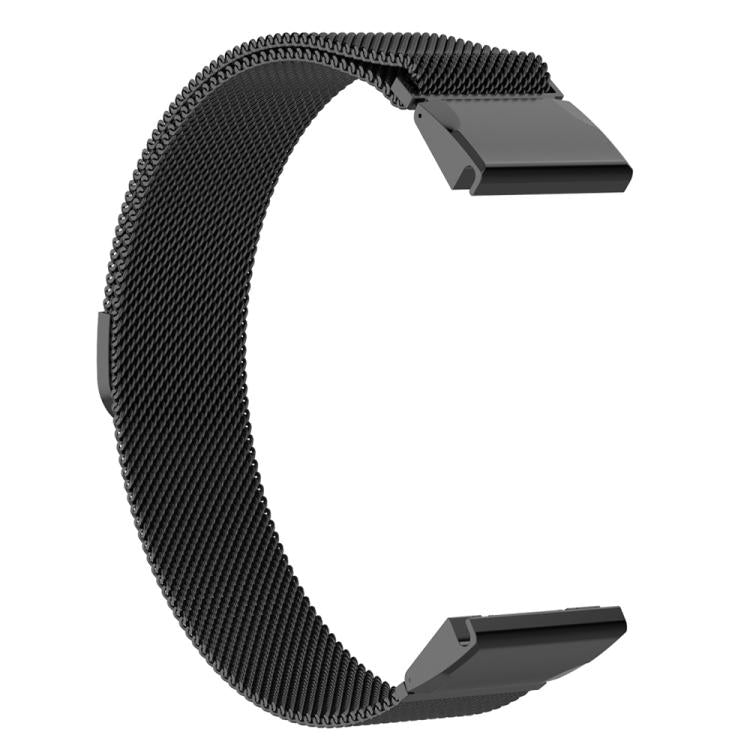 For Garmin Fenix 8/7X/6X/5X 26mm xDfind Milanese Quick Fit Metal Watch Band(Black) by xDfind