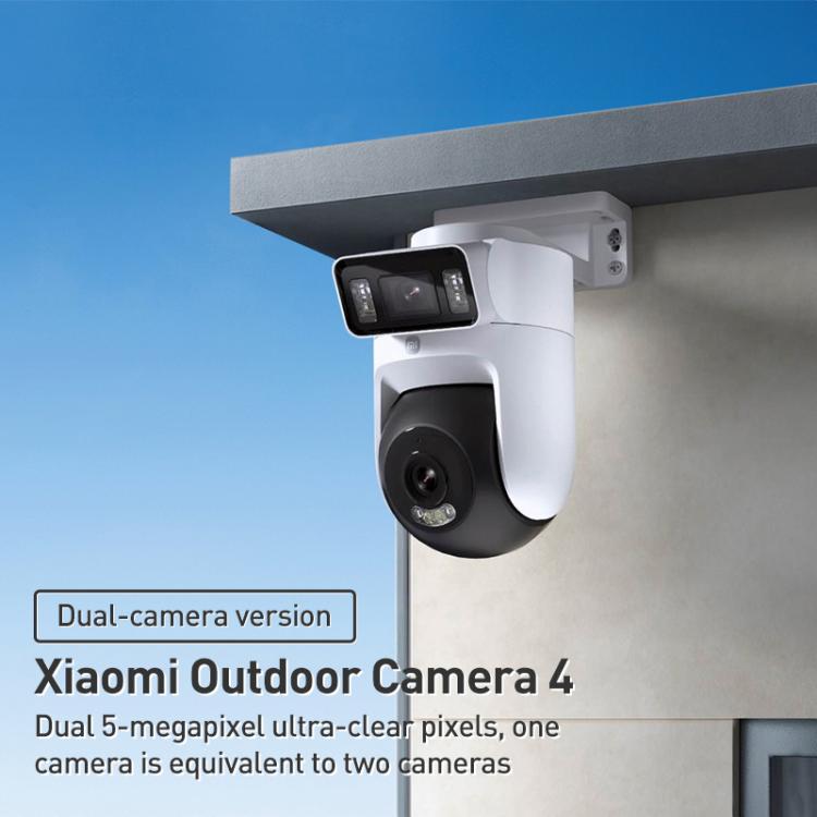 Original Xiaomi Outdoor Camera 4 MJSXJ10HL Dual 5MP 3K Ultra HD IP66 Waterproof(White) by Xiaomi