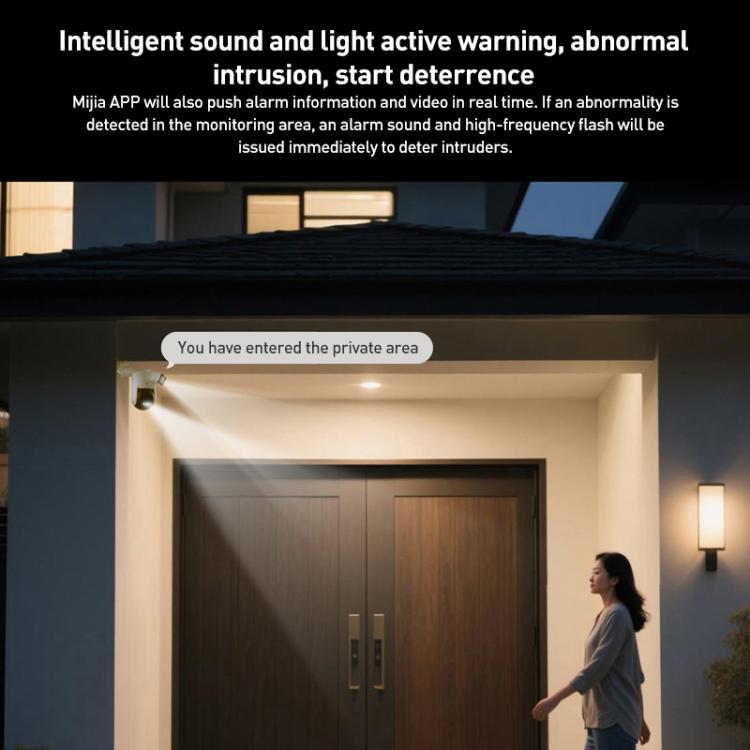 Original Xiaomi Outdoor Camera 4 MJSXJ10HL Dual 5MP 3K Ultra HD IP66 Waterproof(White) by Xiaomi