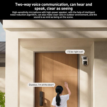 Original Xiaomi Outdoor Camera 4 MJSXJ10HL Dual 5MP 3K Ultra HD IP66 Waterproof(White) by Xiaomi