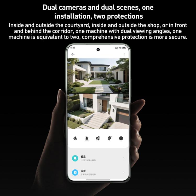 Original Xiaomi Outdoor Camera 4 MJSXJ10HL Dual 5MP 3K Ultra HD IP66 Waterproof(White) by Xiaomi