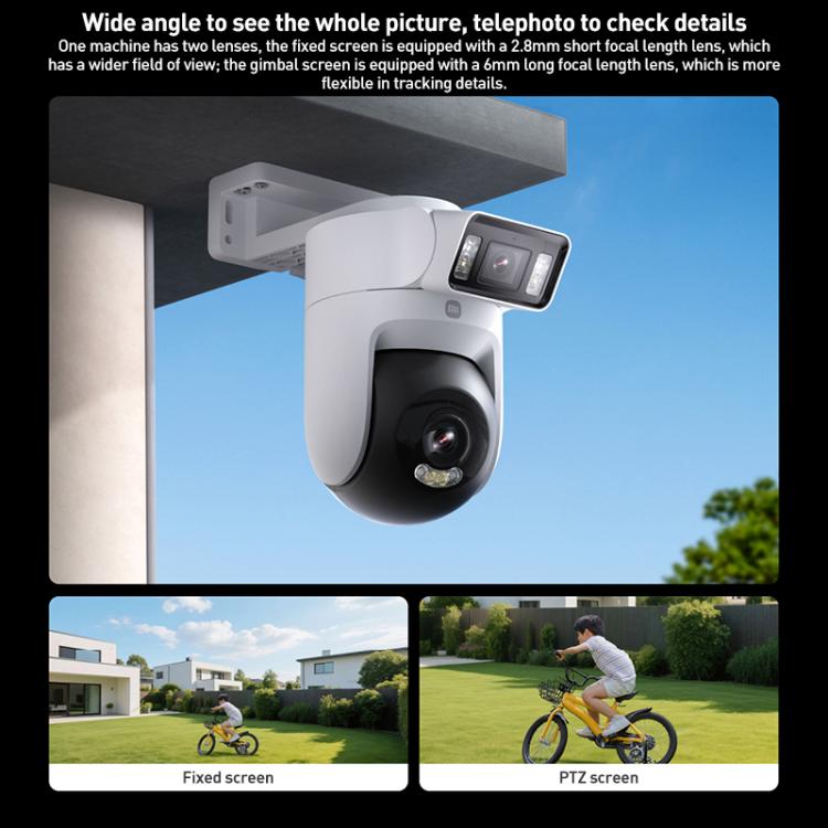 Original Xiaomi Outdoor Camera 4 MJSXJ10HL Dual 5MP 3K Ultra HD IP66 Waterproof(White) by Xiaomi