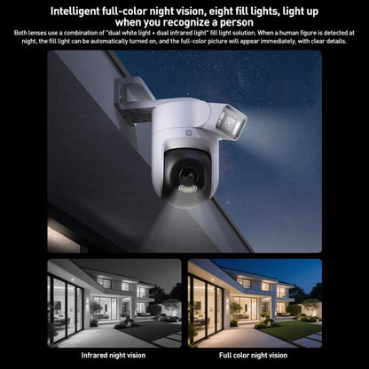 Original Xiaomi Outdoor Camera 4 MJSXJ10HL Dual 5MP 3K Ultra HD IP66 Waterproof(White) by Xiaomi