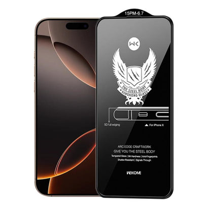 For iPhone 16 Pro WK WTP-012 KinKong 0.25mm 9H 4D Curved Privacy Tempered Glass Film by WK