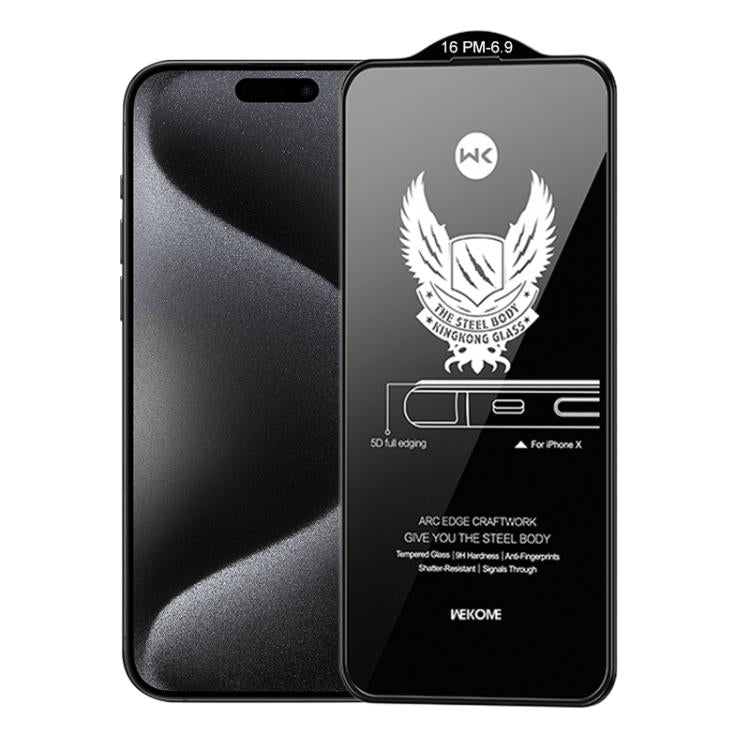 For iPhone 15 Pro Max WK WTP-012 KinKong 0.25mm 9H 4D Curved Privacy Tempered Glass Film by WK