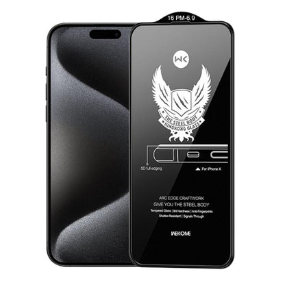 For iPhone 15 Pro WK WTP-012 KinKong 0.25mm 9H 4D Curved Privacy Tempered Glass Film by WK