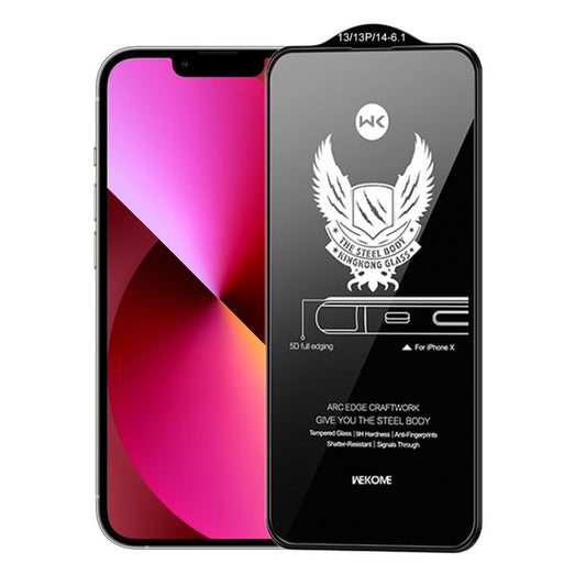 For iPhone 14 / 13 / 13 Pro WK WTP-012 KinKong 0.25mm 9H 4D Curved Privacy Tempered Glass Film by WK